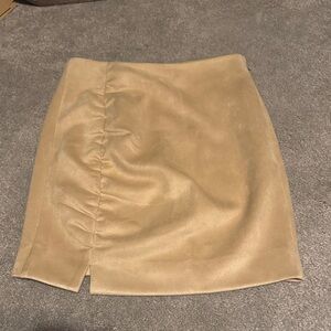 Free People Suede Beige Skirt